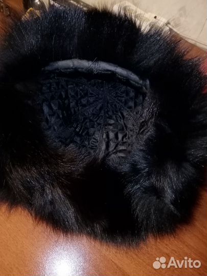 Шапка зимняя женская кожа мех