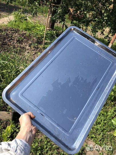 Поднос хромированный