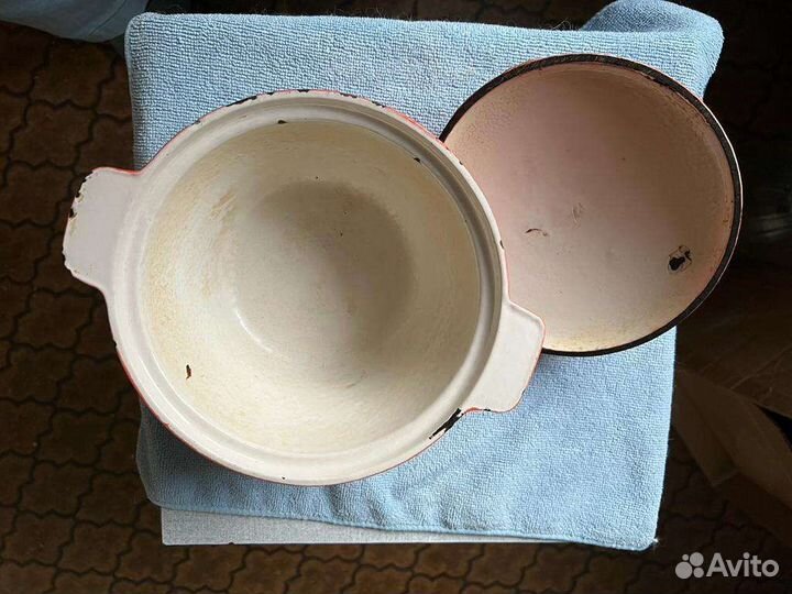 Кастрюля чугунная эмалированная, Чайник, СССР