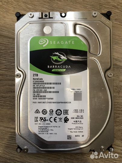 Жесткий диск 500GB 2,5”
