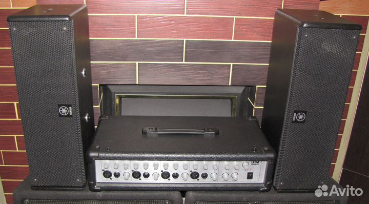 Колонки Yamaha 200-800W Pro 2шт Активный микшер LM