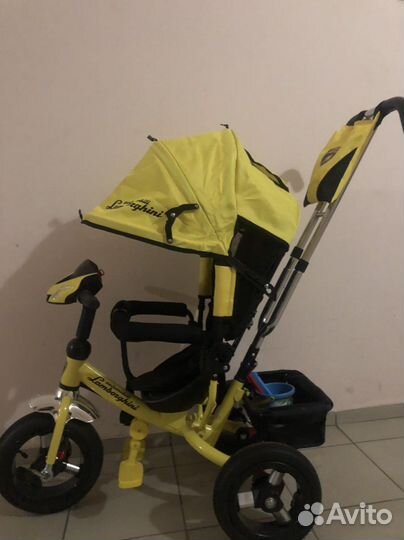 Детский велосипед с ручкой Lamborghini