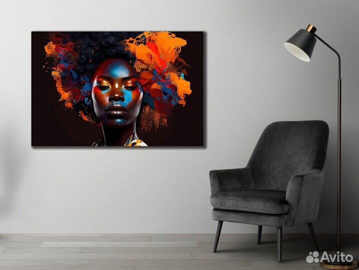 Картина маслом по фото африканка Ваш дом Ваш стиль