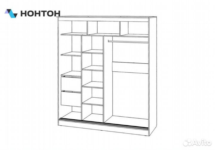 Шкаф-купе Элегант-3 дуб сонома