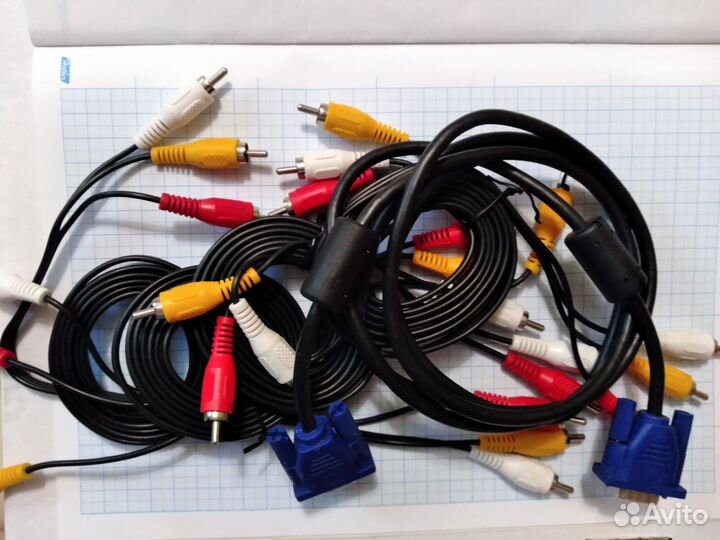 Межблочный кабель RCA. Тюльпаны 3*3