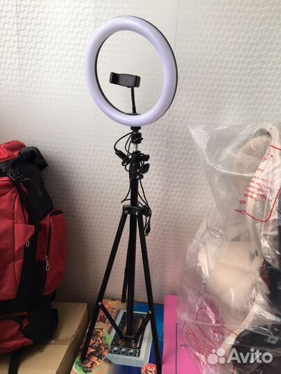 Кольцевая лампа со штативом бу
