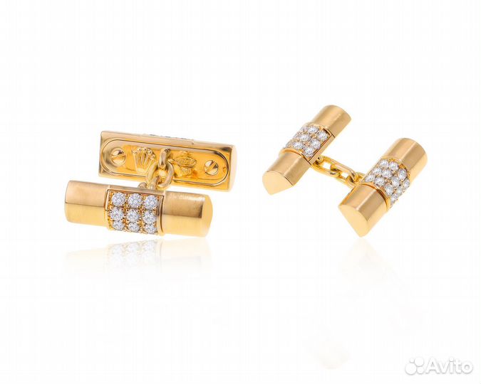 Золотые запонки Rolex President