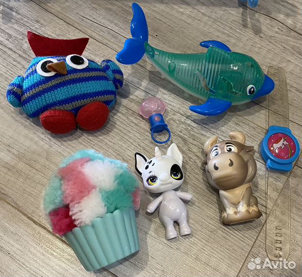 Игрушки пакетом куклы пупс кроватка для кукол