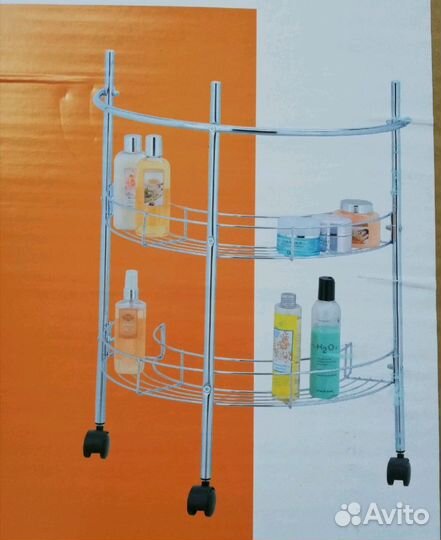 Этажерка под раковину на колесиках
