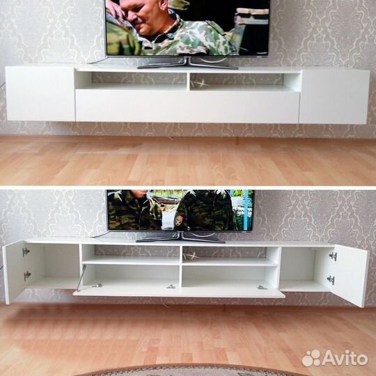 Тумба под тв Белый глянец Соло 16