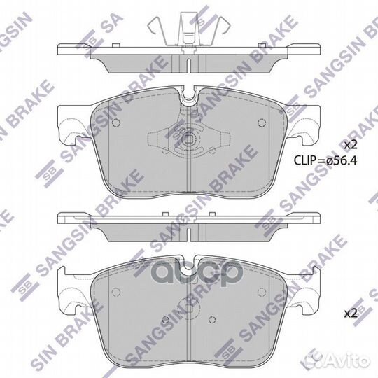 Колодки тормозные SP1862 Sangsin brake