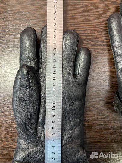 Зимние мужские кожаные перчатки 12,5р