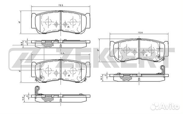 Колодки торм. диск. задн. Hyundai H-1/Starex 01- H-1 03- Santa Fe II 06