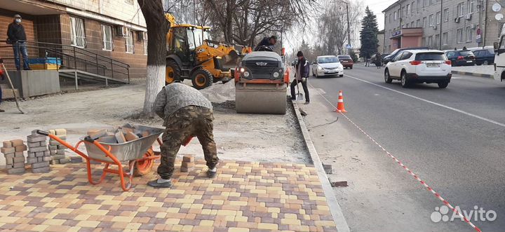 Асфальтирование и укладка тротуарной плитки