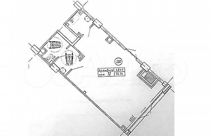 Аренда помещения ЖК Европейский парк, 54.7 м²
