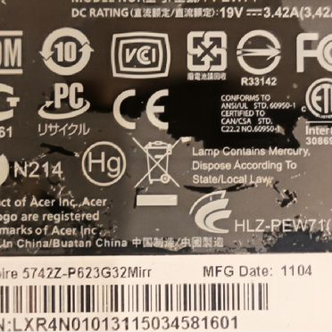 Acer aspire 5742g