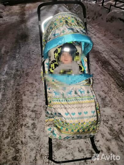 Детские санки коляска бу