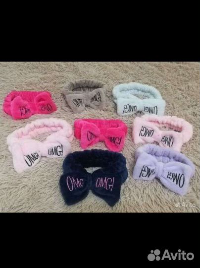Повязка на голову O.M.G новая Плюшевая