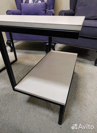 Столик журнальный Лофт (фанера, металл)