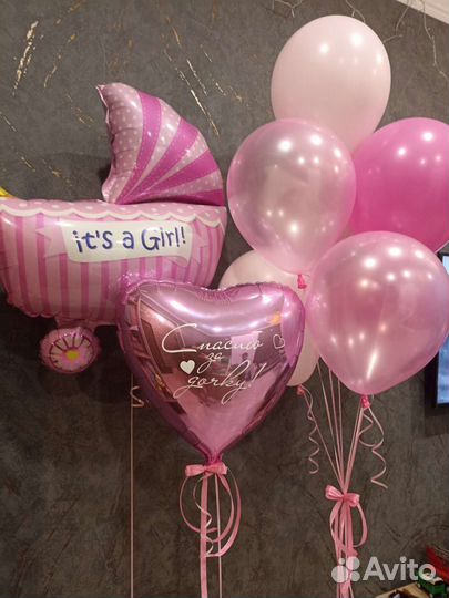 Воздушные шары на выписку из роддома