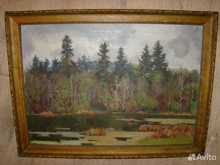 Картина Первая зелень Л.П. Демин 1980 г Засл. Худ