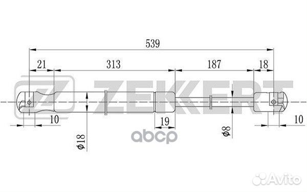 Пружина газовая багажника Nissan Almera (N16) 0