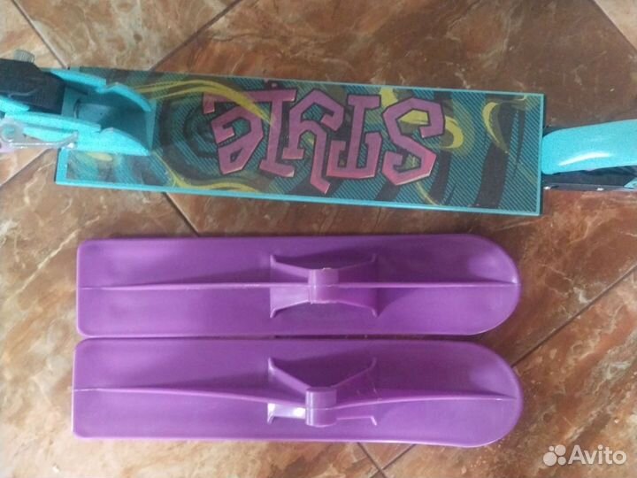 Самокат снегокат 2 в 1