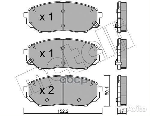 22-1096-0 колодки дисковые передние Kia Sorent