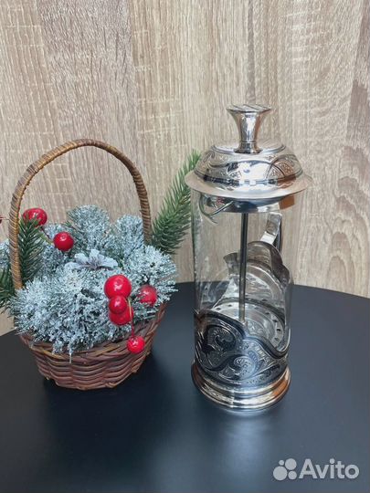 Френч-пресс из серебра на 350 мл