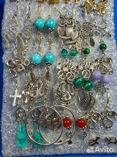 Серьги пусеты серебро