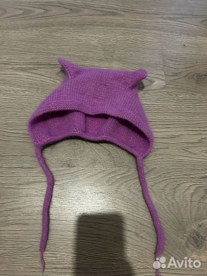 Шапка чепчик с ушками женская