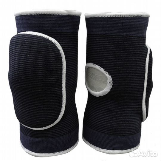 Наколенники волейбольные с дыркой Черный/Белый