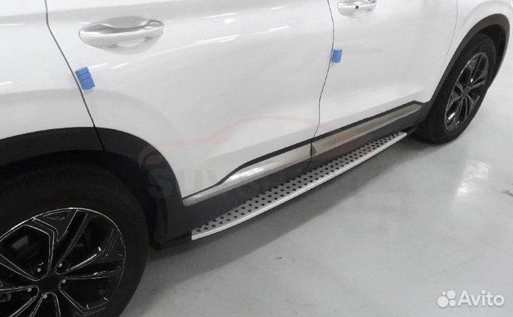 Пороги Hyundai Santa fe 2018+ bmw style