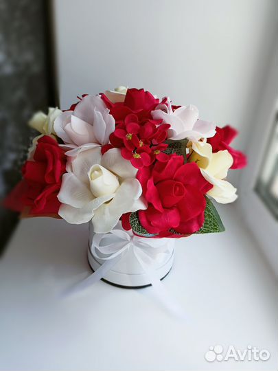 Подарок, букет мыльных роз