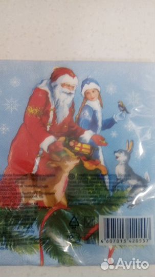 Салфетки бумажные новогодние