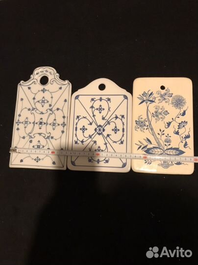 Доска сырная синий лук, индийский узор