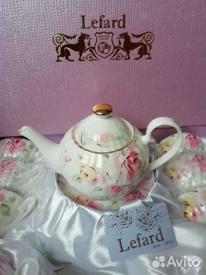 Новый большой подарочный чайный сервиз Lefard