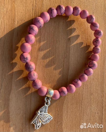 Детский браслет ручной работы «Бабочка»