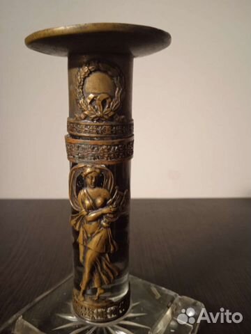 Подсвечник старинный, антик, бронза
