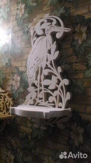 Резные полочки Цапля и Журавль