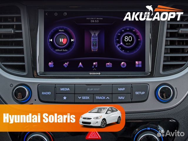 Магнитола Basson V2 4/64 +4G для Hyundai Solaris