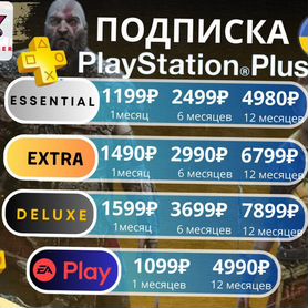 Подписка PS Plus Россия Игры PlayStation PS4 и PS5 (Арт.27835)