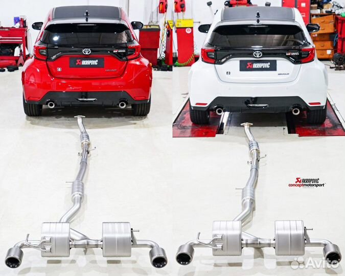 Выхлоп akrapovic Toyota Yaris GR