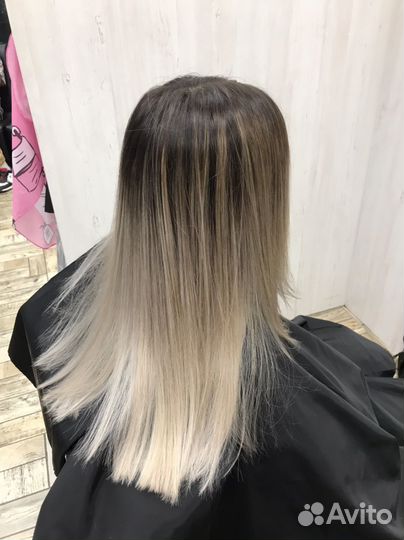 Окрашивание волос оформление бровей