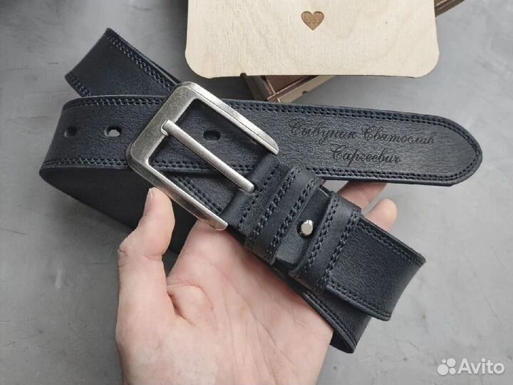 Мужской кожаный ремень