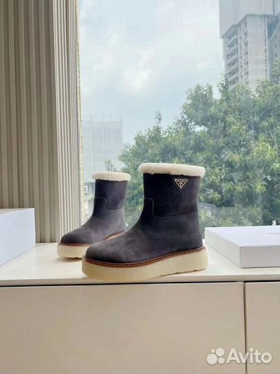 Зимние сапожки Prada на меху Premium