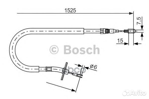Трос стояночного тормоза зад прав 198747785