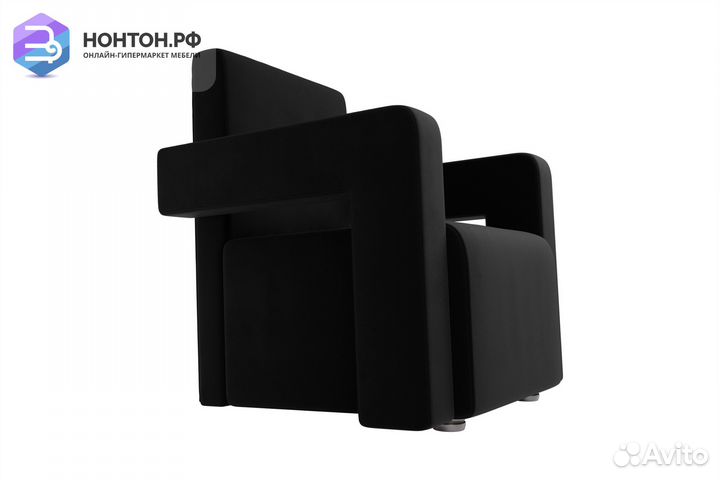 Кресло Рамос микровельвет черный