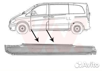 Порог кузова дверь перед. лев mercedes vito/viano