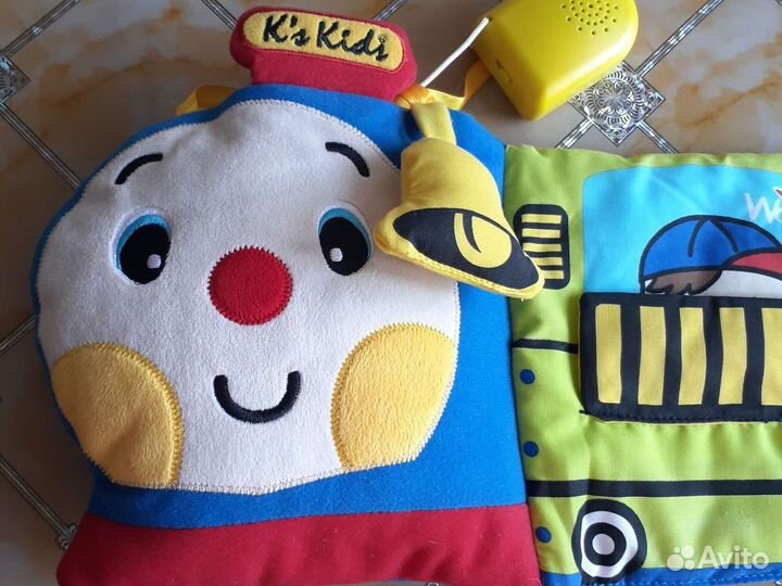 Паровоз музыкальный, тактильная игрушка